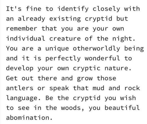 Cryptidcore Aesthetic, Paranormal Aesthetic, Creatures Of The Night, Ghost Hunting, Gremlins, Life Advice, A Word, Discover The World, Text Posts