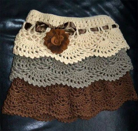 Crocheted Skirt, Crochet Skirt Pattern, Mode Crochet, Crochet Skirts, Crochet Dresses, Haken Baby, Crochet Girls, Crochet Baby Clothes, Crochet Woman