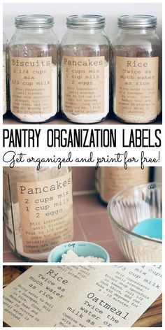 Pantry Organization Labels, Film Decor, Organization Labels, Farmhouse Storage, Kitchen Design Diy, Diy Pantry, Organizing Labels, Pantry Labels, Trendy Kitchen