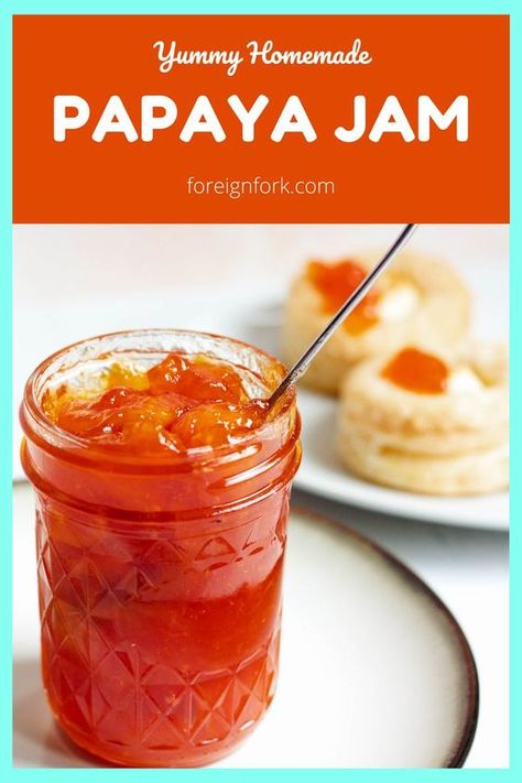 Papaya Recipes Dessert, Papaya Dessert, Papaya Jam, Papaya Recipes, Make Jam, Jam Recipes Homemade, Most Popular Desserts, Global Food, Cabo Verde