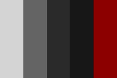 Red And Grey Color Palette, Grey White Color Palette, Grey And Red Bedroom, Red And Black Office, Black And Grey Color Palette, Oc Layout, Wardrobe Palette, Workshop Architecture, Color Palets