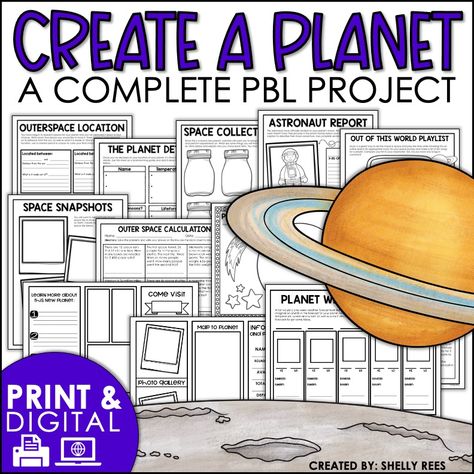 Unlock a world of creativity in your upper elementary classroom with these 12 engaging Project-Based Learning examples! From create a planet to design a haunted house to historical time capsules, these hands-on PBL activities foster critical thinking and collaboration. Perfect ideas for project based learning activities and ideas for homeschool, 3rd grade, 4th grade, 5th grade, 6th grade, and middle school. Includes a FREE printable lemonade stand project that uses math and language arts ... Homeschool 3rd Grade, Create Your Own Planet, Wildflower Classroom, Project Based Learning Middle School, Ideas For Project, Project Based Learning Math, Pbl Projects, Planet Project, Space Lessons