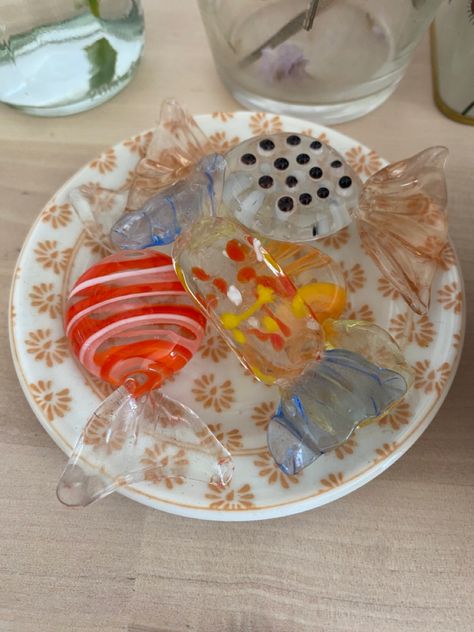 Bowl Aesthetic, Vintage Candy, Room Deco, Candy Bowl, Glass Candy, Dorm Room, Candy, Bowl, Glass