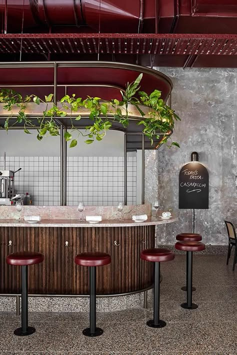 Pentolina Italian restaurant opens in Melbourne | Wallpaper* Mall Entrance, Pantry Bar, Architecture Restaurant, Bar Deco, Bar Restaurant Design, Pasta Bar, Bar Interior Design, Inspired Interiors, Bar Interior