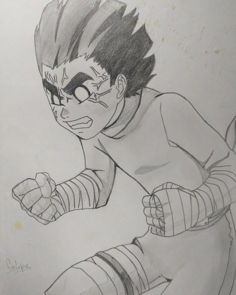 Rock Lee Sketch, Rock Lee Drawing, Motivation Video, Life Vision, Cool Pencil Drawings, Rock Lee, Tat Ideas, Naruto Oc, Sketches Easy