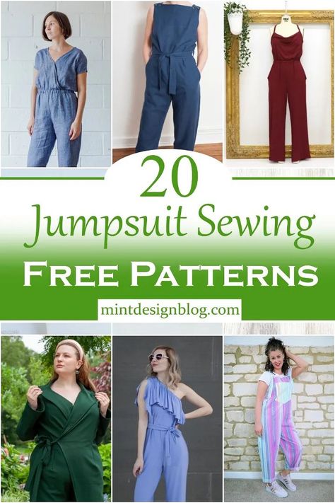 Jumpsuit Sewing Jumpsuit Pattern Sewing Free, Romper Pattern Women's, Jumpsuit Pattern Free, Jumpsuit Sewing Patterns, Overall Patterns, Jumpsuit Diy, Pants Pattern Free, Sewing Patterns Dress, Jumpsuit Sewing