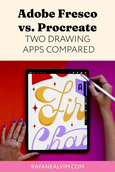 Adobe Fresco vs. Procreate: which drawing app is the best for digital art? Learn about the differences between the two and how to make the right choice for you. #procreate #adobefresco #adobe #drawing #lettering #drawingapp via @rayanealvim Which Drawing, Drawing Apps, Pocket App, Drawing Lettering, Adobe Fresco, Vector Brush, Adobe Creative Cloud, Adobe Creative, Time Lapse Video