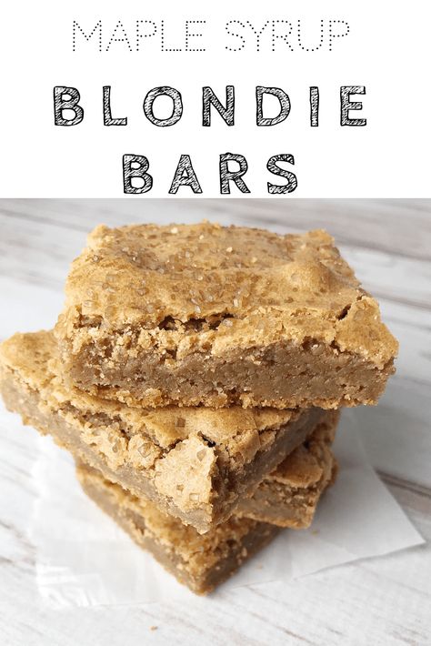 Breakfast Bar Party, Homemade Cookie Bars, Maple Desserts, Blondie Bars, Maple Extract, Bars Dessert, Maple Recipes, Maple Syrup Recipes, Sweets Bar