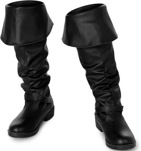 Boots Halloween Costume, Medieval Clothing Men, Halloween Costume Boots, Medieval Pirate, Medieval Boots, Gothic Cosplay, Pirate Boots, Costume Boots, Pirate Outfit