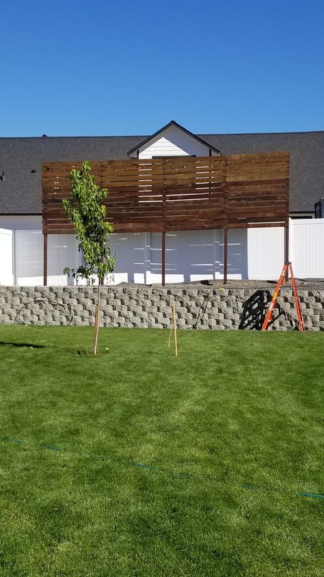 Fence Line Privacy Ideas, Raised Privacy Fence, Backyard Privacy From 2 Story Neighbors, Neighbour Privacy Ideas, Privacy From Neighbors Side Yards, High Privacy Fence Ideas, Private Fence Ideas Backyards, Backyard Privacy Ideas From Neighbors, Private Fence Ideas