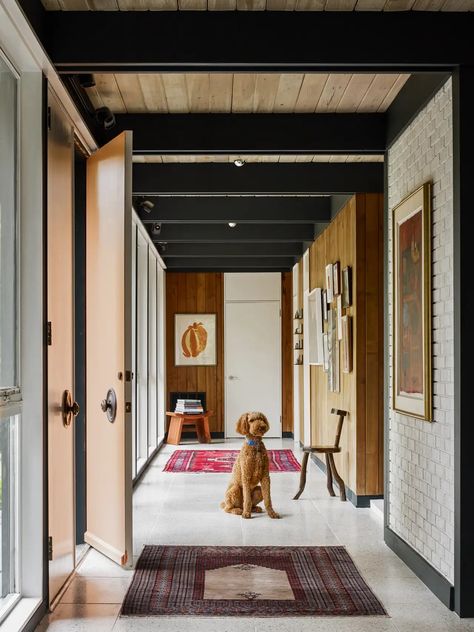 Entry and Hall by Atelier Davis Mid Century Modern Entryway, Jessica Davis, Midcentury House, Mcm House, Midcentury Home, Fireclay Tile, Design Your Own Home, Modern Entryway, Modern Ranch