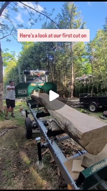 Ben Meyers on Instagram: "Just finished milling our first few slabs on the new @woodlandmills HM126 sawmill. It works amazingly, we milled 2½" slabs from this maple. The wood grain is beautiful can't wait to make something from it. #sawmill #sawmillbusiness #sawmilling #sawmilllife #diysawmill #woodlandmills #woodlandmillshm126 #lumber #woodworker #liveedgeslab #liveedgewood #carpentrywork #woodworking #epoxytable #homerenos #maple #diyproject #saws #tools #treeremoval #diytutorial" Sawmill Lumber, Lumber Mill, Wood Mill, Saw Mill, Tree Removal, Live Edge Wood, June 15, Saws, Milling