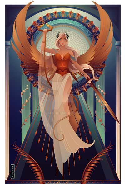 Nike ~ Greek Mythology by Yliade on DeviantArt Nike Goddess Of Victory, Greek Goddess Art, Greek Mythology Gods, Roman Gods, Greek Gods And Goddesses, Greek And Roman Mythology, Greek Myth, Greek Mythology Art, Roman Mythology