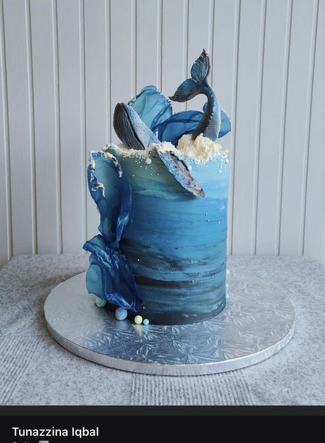 Marine Cake, Whale Cakes, Ocean Cakes, Sea Cakes, Creative Cake Decorating, Creative Birthday Cakes, Under The Sea Party, Cool Birthday Cakes, Cake Designs Birthday