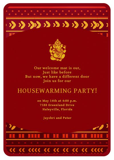 New Home, New Memories Invitation - Invites Invitation For House Warming Ceremony, Gruhapravesam Invitation Card, Home Warming Invitation Card, New Home Invitation Card, Ganesh Vector, Housewarming Invitation Wording, Sadi Card, Housewarming Party Themes, Ethnic Wallpaper