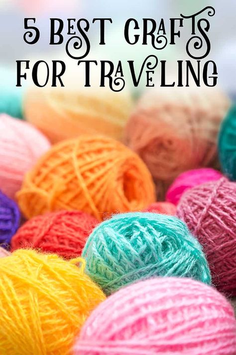 Discover tried and true crafts for traveling! The best crafts for tips and traveling including what crafts you can bring on an airplane! Crafts For Traveling, Road Trip Crafts, Travel Knitting, Craft Projects For Adults, Travel Crafts, Best Crafts, Fun Crafts To Do, Quick Crafts, Easy Crochet Projects