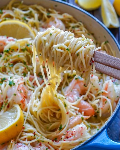 Shrimp Angel Hair Pasta Recipes, Pasta Angel Hair, Shrimp Angel Hair Pasta, Angel Hair Pasta Recipe, Best Shrimp Scampi Recipe, Shrimp Scampi Pasta Recipes, Easy Shrimp Scampi Recipe, Angel Hair Pasta Recipes, Seafood Ideas