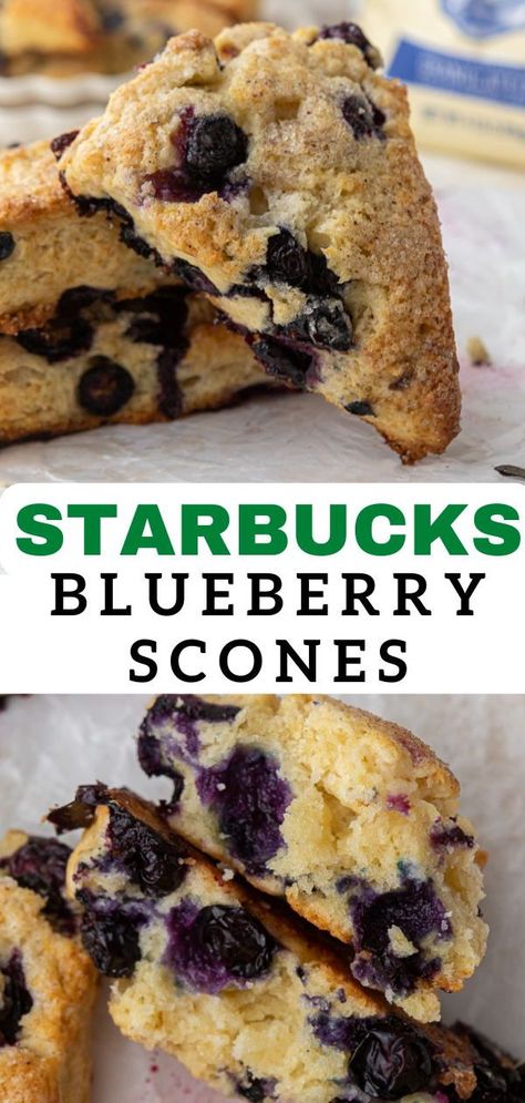 Easy Blueberry Scones Recipe, Starbucks Blueberry Scones Recipe, Starbucks Scones, Strawberry Sheet Cakes, Lifestyle Of A Foodie, Blueberry Scones Recipe, Blueberry Crumb Cake, Scones Recipe Easy, White Grape