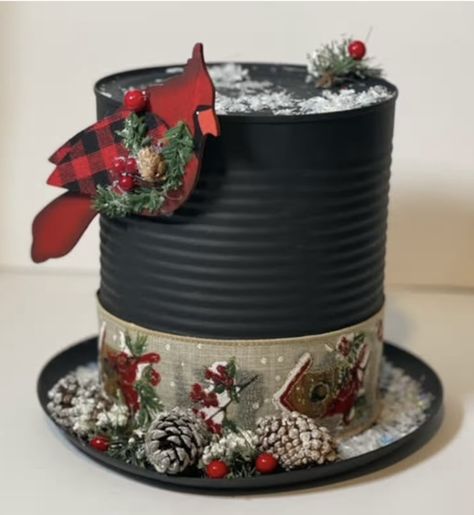 Snowman Top Hat, Man Hats, Snowman Crafts Diy, Centerpieces Diy, Christmas Crafts To Make, Christmas Centerpieces Diy, Easy Christmas Decorations, Cheap Christmas, Flowers Fabric