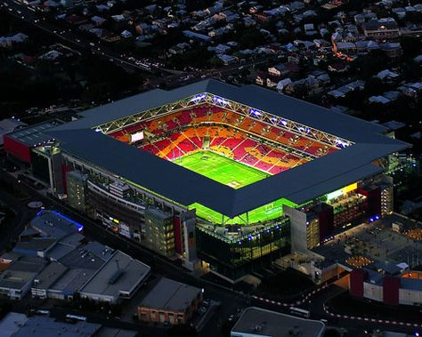 Suncorp Stadium - Brisbane Broncos Stadium, Stadium Architecture, Football T Shirts, Brisbane River, Semester Abroad, Private Aircraft, Go Broncos, Brisbane Broncos, Cleats Football