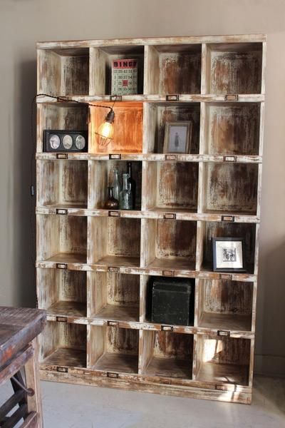 Pigeon-hole Storage unit | discoverattic Pigeon Hole Shelves Ideas, Diy Pigeon, Pigeon Hole Shelves, Storage Ideas Bedroom, Pigeon Hole, House Dream, Dream List, China Display, Utility Rooms