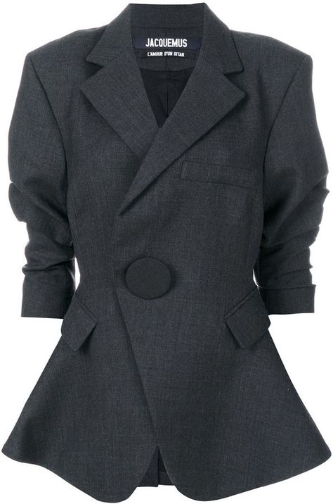 Jacquemus oversized button blazer | #Chic Only #Glamour Always Jacquemus Coat, Jacquemus Suit, Jacquemus Blazer Dress, Jacquemus Blazer, Luxury Button-up Blazer With Double Button Closure, Luxury Single-breasted Button-up Blazer, Le Chiquito Moyen, Jacquemus Bags, Woman Suit Fashion