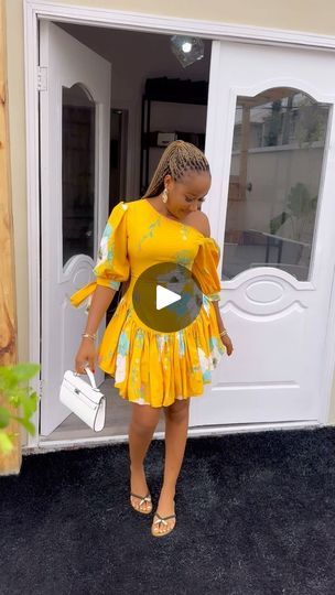 Ankara Short Flare Gowns, Feminine Girl, Bio Fashion, Ankara Short, 10k Views, Design Dresses, African Design Dresses, Latest African Fashion Dresses, African Design