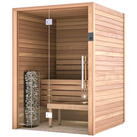 Small Sauna, Cabin Sauna, Sauna Cabin, Home Sauna, Sauna Kit, Wall Bench, Modular Cabins, Sauna Diy, Glass Cabin