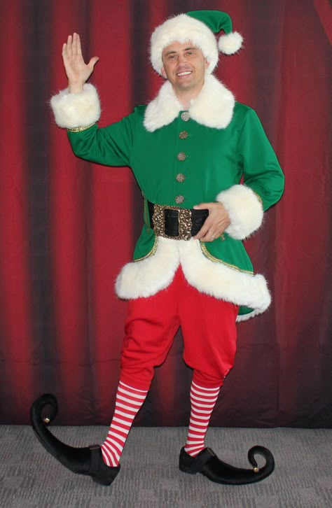 Christmas Elf Costume Diy, Diy Elf Costume, Reindeer Hooves, Mrs Claus Dress, Christmas Tarot, Santa Costumes, Elf The Musical, Santa Claus Suit, Santa Claus Elves