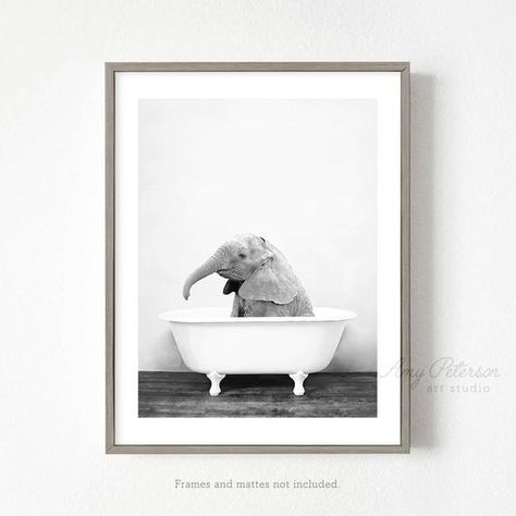 Hey, I found this really awesome Etsy listing at https://www.etsy.com/listing/702238575/baby-elephant-bathtub-bathroom-art-black Lion Canvas Painting, Laundry Wall Art, Vintage Bathtub, Baby Animal Art, Rustic Bath, Baby Zebra, Baby Bath Tub, Laundry Room Signs, Cow Canvas