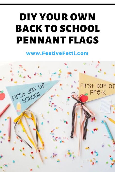 Back to school pennant flag diy School Pennant Diy, Diy First Day Of School Flag, Back To School Pennant Flag, 1st Day Of School Pennant, First Day Of School Pennant Flag, Back To School Pennants, Diy Pennant Flag, Diy Pennant Flags, First Day Of School Flag