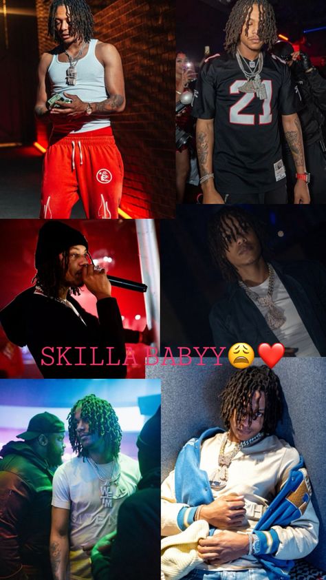 All about skilla baby Skilla Baby, Underground Rappers, Cute Lockscreens, Cute Rappers, Hair Ponytail Styles, Ponytail Styles, Baby Quotes, Attractive People, Celebrity Couples