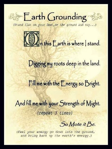 Photo post by @Lady_Abyss. Source: Earth Grounding Chant (Printable Spell Page) Earth Grounding, Witchcraft Spells For Beginners, Spells For Beginners, Earthing Grounding, Magic Spell Book, Under Your Spell, Magick Spells, Wiccan Spell Book, Witchcraft Spell Books