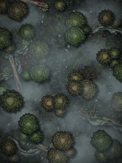 Tabletop Rpg Maps Forest, Dnd Forest Battle Map, D&d Forest Map, Dnd Battle Maps Forest, Forest Map Rpg, Forest Battle Map, Forest Battlemap, Map Inspiration, Dead Forest