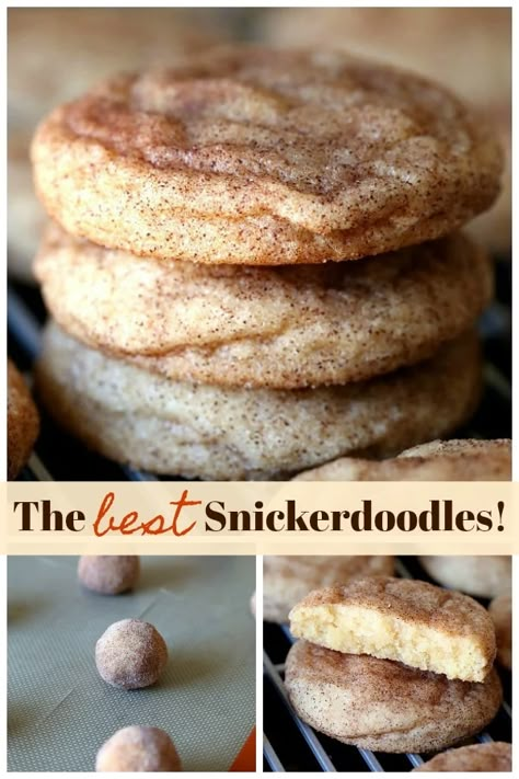 The BEST Snickerdoodle Cookies Recipe EVER! I am sharing all the behind the scenes tips and tricks to making the most popular cookie recipe on my site!! #cookiesandcups #snickerdoodles #cookierecipe #cookies #cinnamon #snickerdoodlerecipe Best Snickerdoodle Cookies Recipe, Snickerdoodle Cookies Recipe, Best Snickerdoodle Cookies, Zucchini Cakes Recipe, Cookies Cinnamon, Brown Sugar Recipes, Popular Cookies, Snickerdoodle Recipe, Snickerdoodle Cookies