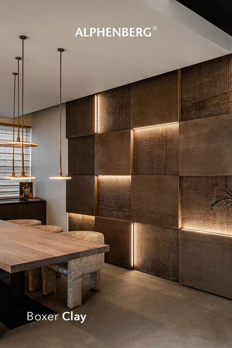 wall decoration, wall, half wall panelling, wall panelling, dining room, acoustic panels, built-in lighting, lighting Half Wall Panelling, Wall Cladding Designs, Dining Room Built In, Cladding Design, Wall Panel Design, Wall Lamp Design, Wall Panelling, Wall Lighting Design, Acoustic Wall Panels