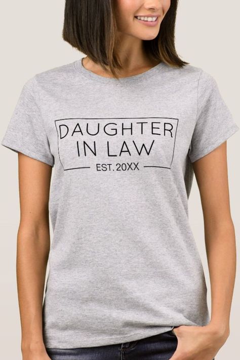 daughter in law custom personalized established year for daughter in law new daughter in law wedding est framed Trendy Hoodies, New Grandma, Personalized Grandma, Grandma Shirts, Personalized Clothes, Text Style, Grandchildren, A Team, Tshirt Print