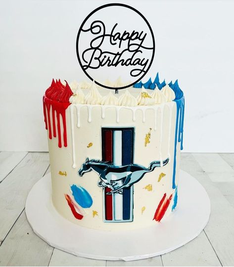 Mustang Party Ideas, Mustang Birthday Cake, Mustang Cake, Dad Birthday Cakes, Mustang Shelby, 6th Birthday, Dad Birthday, Cake Ideas, Mustang