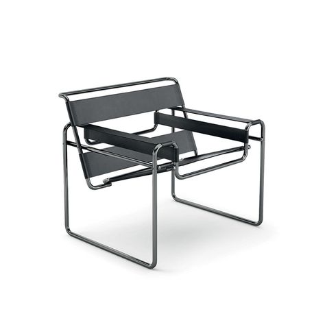 Wassily chair thumbnail Knoll Wassily Chair, Marcel Breuer Wassily Chair, متحف فني, Transparent Chair, Wassily Chair, Massimo Vignelli, Charles Rennie Mackintosh, Carlo Scarpa, Iconic Furniture