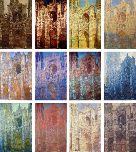 The most prominent example of Monet and Impressionism: Pictures of ... Rouen Cathedral, Artist Monet, Impressionism Monet, Art Alevel, Plein Air Landscape, Edouard Manet, Monet Paintings, Camille Pissarro, Paul Cezanne