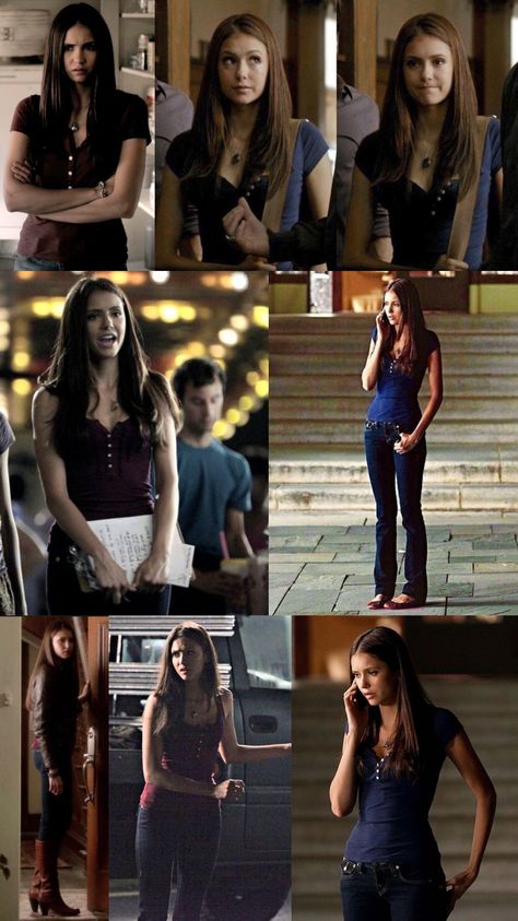 Elena Gilbert Season 5 Outfits, Elena Gilbert Style Season 1, Elana Outfit, Elena Gilbert Outfits Halloween, Eliana Gilbert Outfits, Elana From Vampire Diaries Outfits, Elena Gilbert Outfits Season 1, Elena Gilbert Fashion, Elena Gilbert Outfit