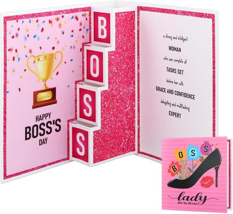 Amazon.com : WhatSign Boss Day Card for Women Men - 3D Pop Up Boss Day Gifts Cards with Envelope National Bosses Day Appreciation Card Boss Christmas Birthday Gift Ideas or Male Female Boss from Employee : Office Products Boss Day Card, Bosses Day Cards, National Bosses Day, Boss Christmas, Happy Boss's Day, Boss Day, Female Boss, Bosses Day, Bosses Day Gifts