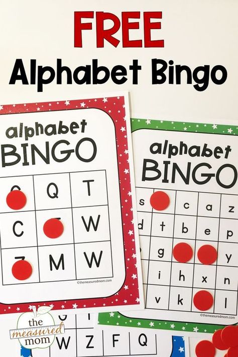 FREE Printable Alphabet Bingo Cards - Homeschool Giveaways Abc Bingo, Bingo Printable Free, Alphabet Bingo, Bingo Card Template, Free Bingo Cards, Free Printable Alphabet, Alphabet Recognition, Bingo Cards Printable, Abc Activities