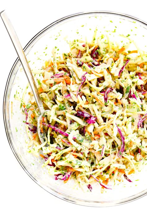 Healthy Slaw, Best Shrimp Taco Recipe, Coleslaw Dressing Recipe, Lime Slaw, Taco Burger, Spicy Shrimp Tacos, Cilantro Lime Slaw, Shrimp Taco Recipes, Homemade Coleslaw