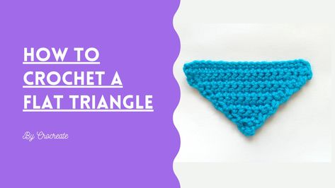 Video tutorial outlining how to crochet a triangle. Perfect for beginners and ideal for bunting, applique and so much more. Crochet A Triangle, Crochet Shapes, Beginner Crochet Tutorial, Beginner Crochet, Easy Tutorial, Crochet For Beginners, How To Crochet, Diy Crochet, Crochet Tutorial