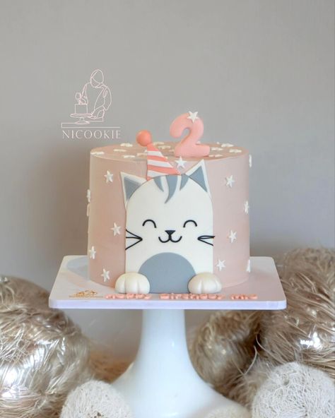 Kitty Cat🐱😍 Have your special occasion's cake with Nicookie! To order: +971561643533 We deliver to Dubai, AbuDhabi, Alain, Sharjah, Ajman, UAQ, and RAK 🤍 . . . . . #uaeevents #dubai #dubai🇦🇪 #uae #dubaicakes #kittycat #catcake #petcake #mewcake #kidscake #cutecake #animalcake #babycake 2024 Birthday Cake, Pink Cat Cake, Cat Birthday Cake For Kids, Cat Cakes Birthday, Cat Cake Ideas, Birthday Cake Cat, Rapunzel Birthday Cake, Cat Birthday Cake, Kids Cake Ideas