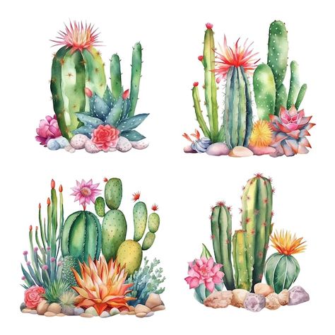 Water Color Cactus, Cactus Drawings, Cactus Flower Painting, Easy Drawing Ideas For Beginners, Odyssey Art, Experimental Drawing, Succulents Drawing, Cactus Paintings, Art For Walls