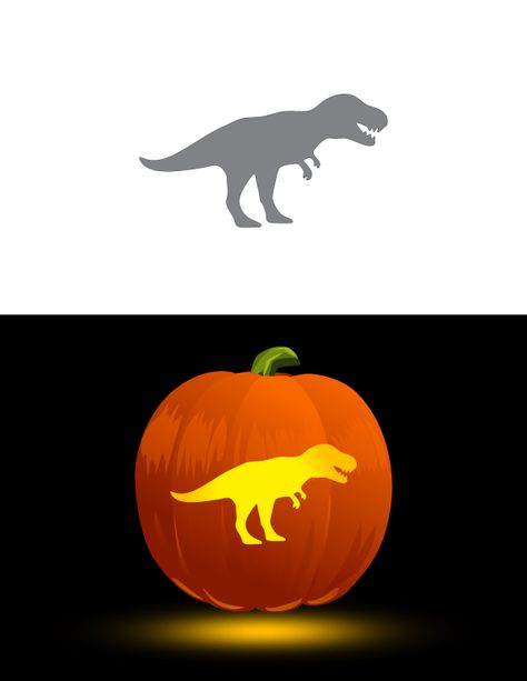 Trex Pumpkin Carving Pattern, T Rex Pumpkin Carving Pattern, Dinosaur Pumpkin Carving Stencil, Pumpkin Carving Ideas Dinosaur, Dinosaur Pumpkin Carving, Dino Pumpkin, Free Pumpkin Stencils, Dinosaur Carving, Printable Pumpkin Carving Stencils