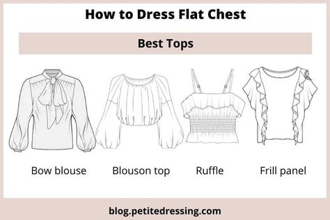 21 Best Ways to Dress Flat Chest Best Tops For Flat Chest, Outfit Ideas Flat Chest, Top For Small Bust, Neckline For Flat Chested, Flat Chested Fashion Outfits Classy, Small Chest Dress Style, Best Tops For Small Bust, Outfit Ideas For Flat Chested Women, Shirts For Small Chest