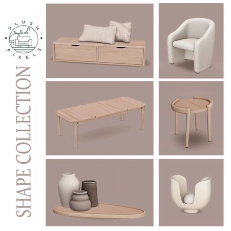 shape collection dining room | Patreon Sims 4 Furniture, Sims 4 Cc Furniture Living Rooms, Cc Packs, Furniture Cc, Die Sims 4, Cc Folder, Play Sims 4, Sims Packs, Sims 4 Bedroom